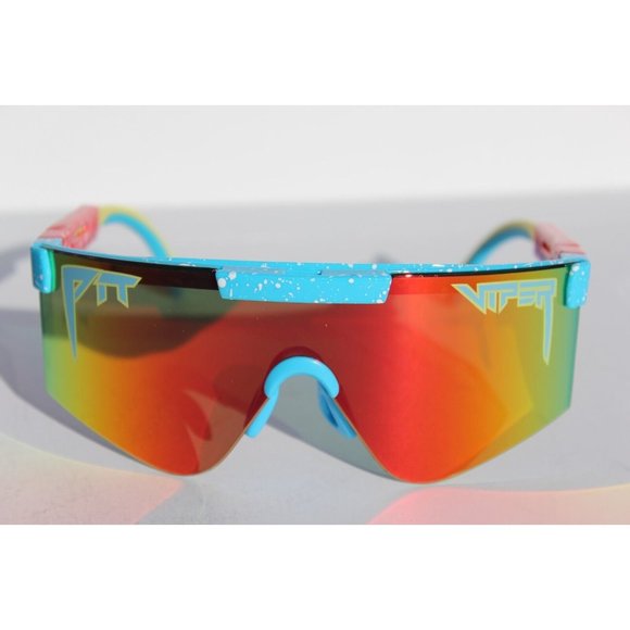PIT VIPER The TP Roll 2000s Sunglasses Red Blue/Orange Shield NEW - Picture 3 of 10